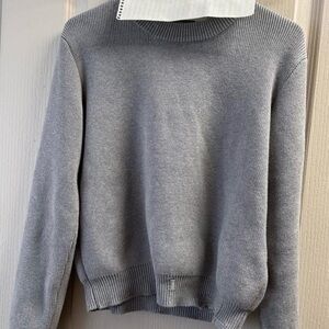 Golden Goose Gray Ribbed Knit Top